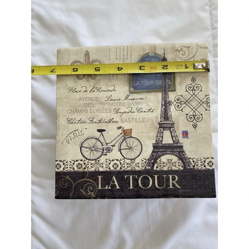 Paris Eiffel Tower Decorative Storage Box La Tour‎ Vintage Style Photo Memory